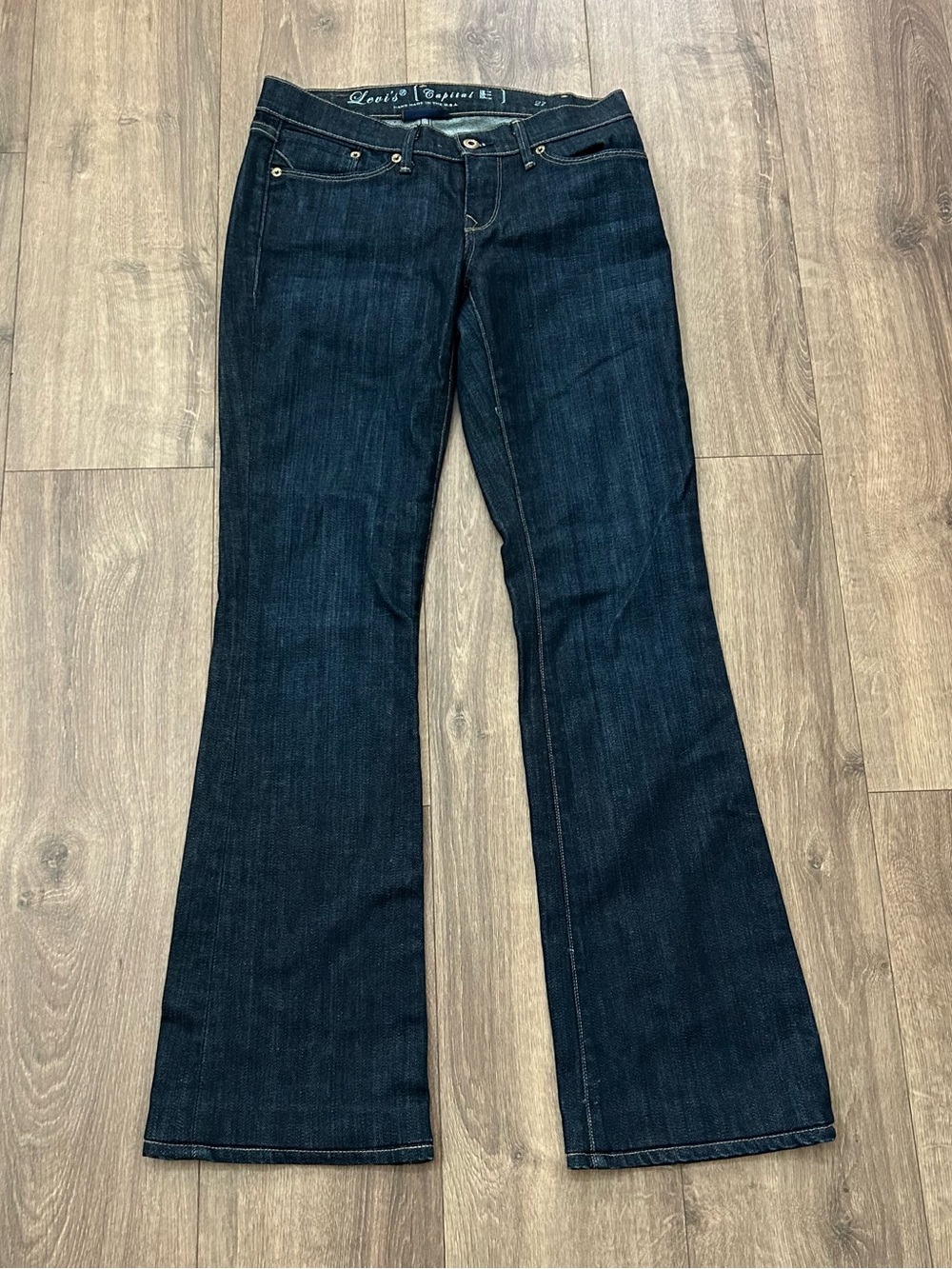 Levi’s Capital E Swank Low Rise Bootcut Jeans Size 27 Dark Wash Y2K
